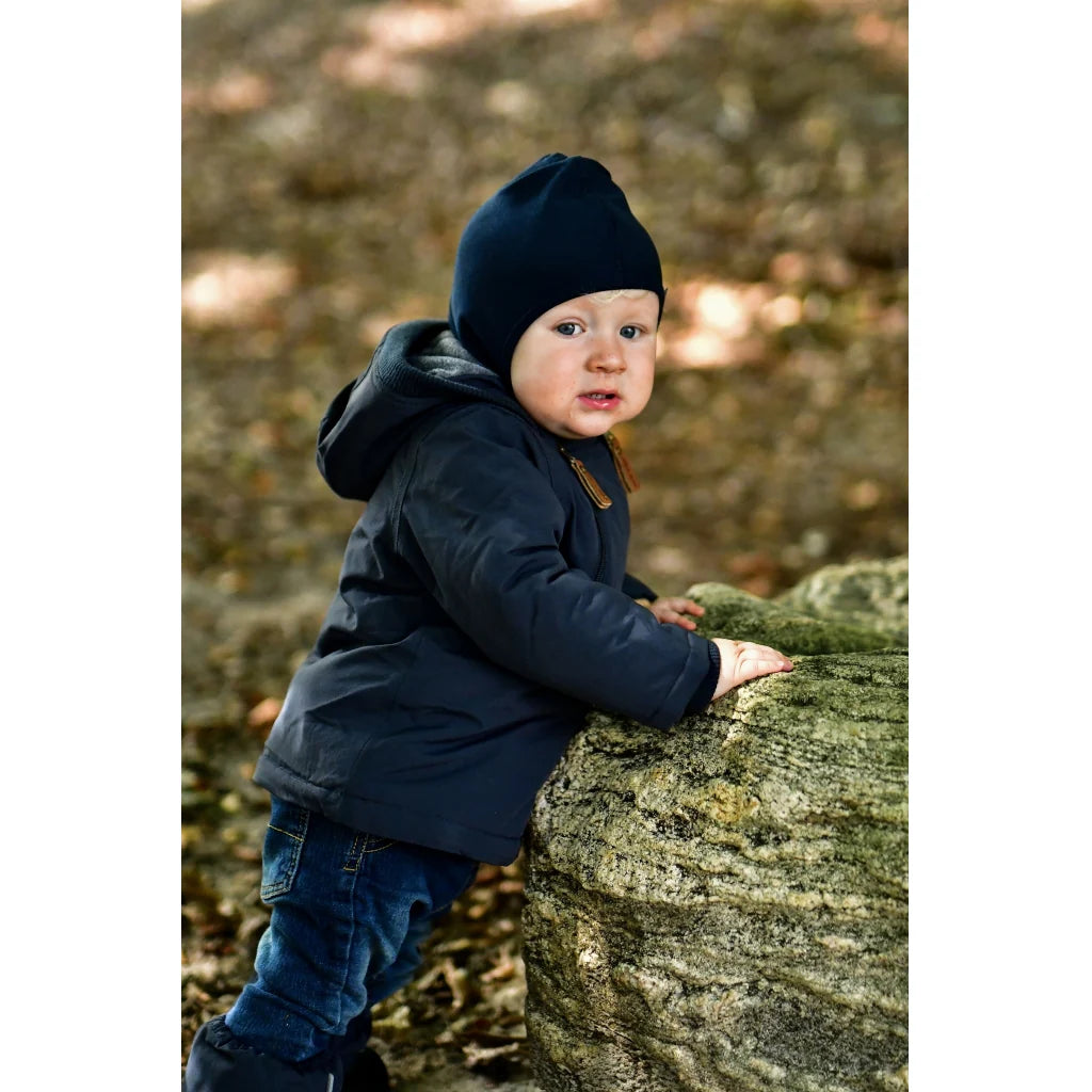 mikk-line Uld Elefanthue (Windstop) - Blue Nights