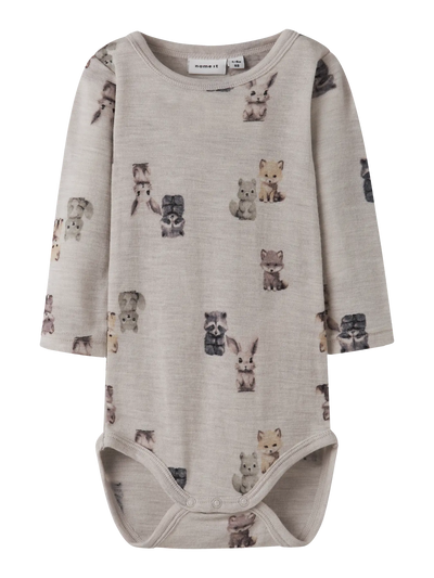 Name it NBMWANG WOOL RIB LS BODY AOP