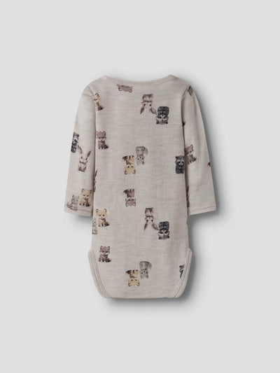 Name it NBMWANG WOOL RIB LS BODY AOP
