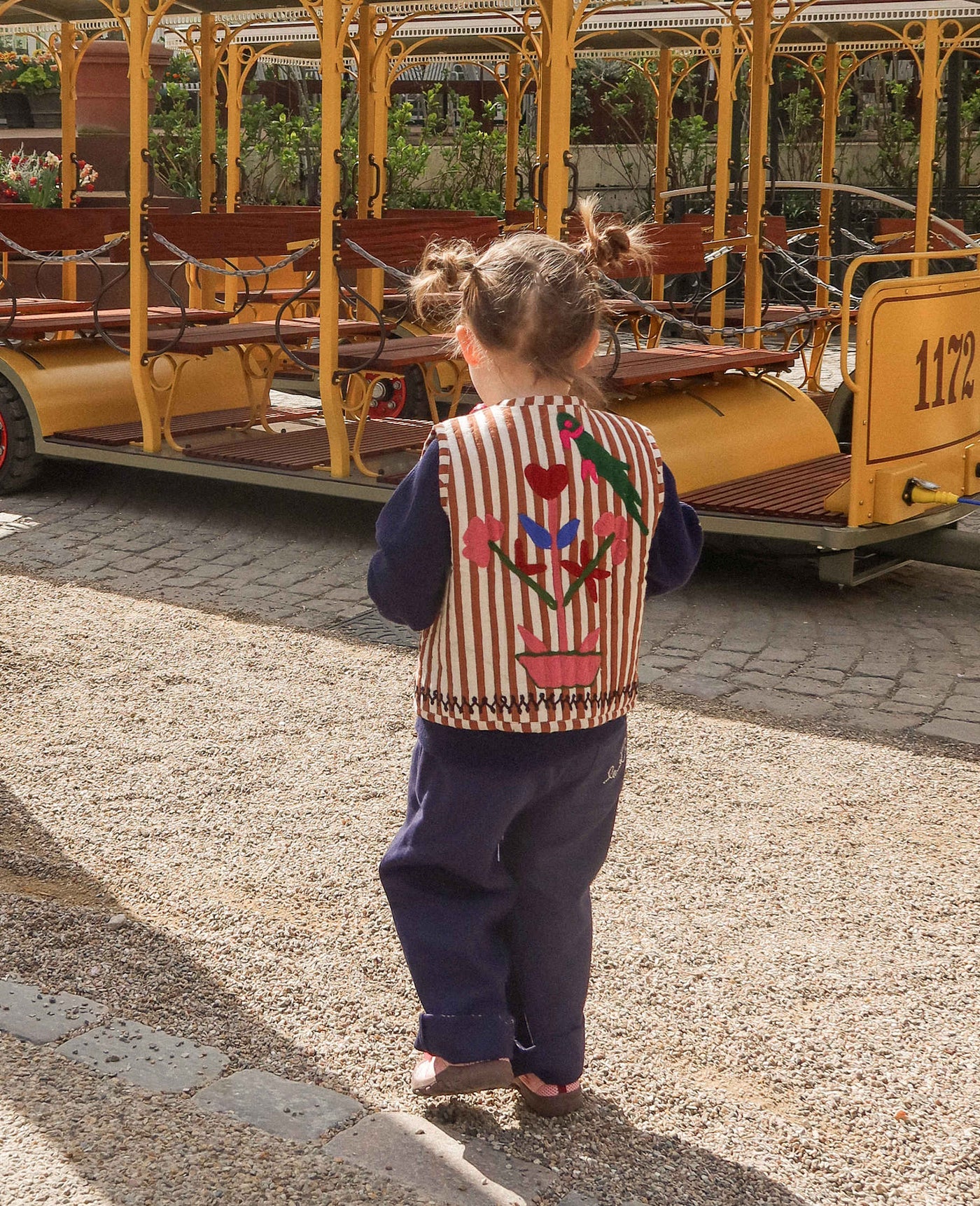 Sidsel Edelbo Vilja MINI Vest Brown Stripes