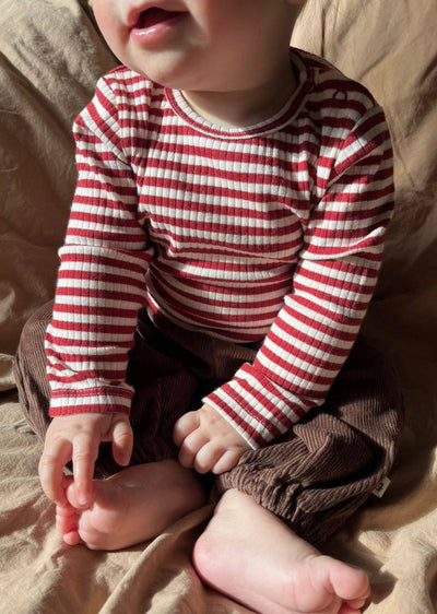 Okker Gokker  rib body - red stripe Lava Falls