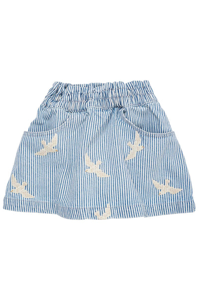 Copenhagen Colors Y/D TWILL SKIRT W. EMBROIRDEY