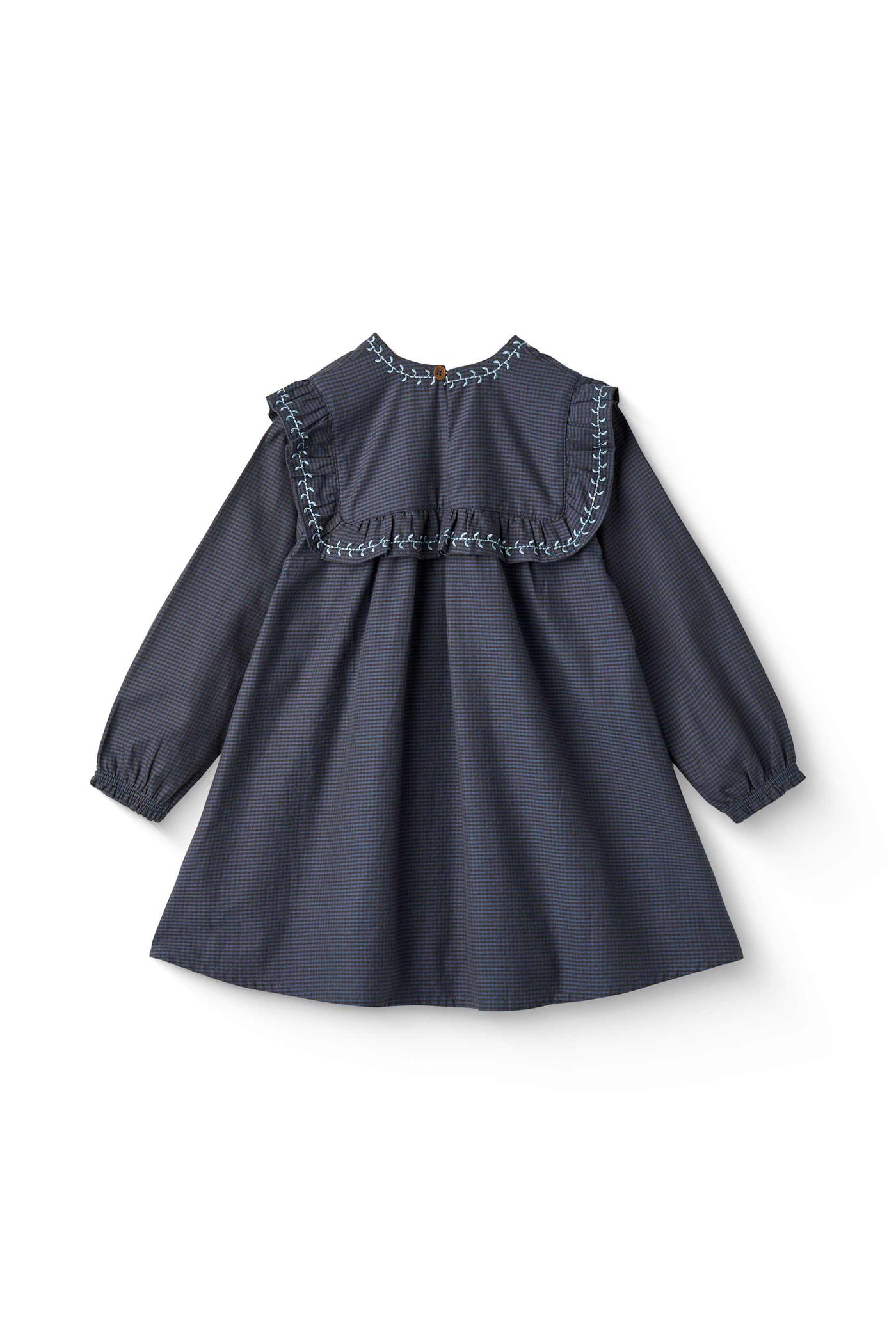 Copenhagen Colors CHECKERED DRESS W. EMB. AND RUFFLE