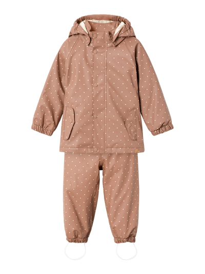 Lil Atelier NMFLADRY10 PAD RAIN SET AOP FO LIL.  Beaver Fur