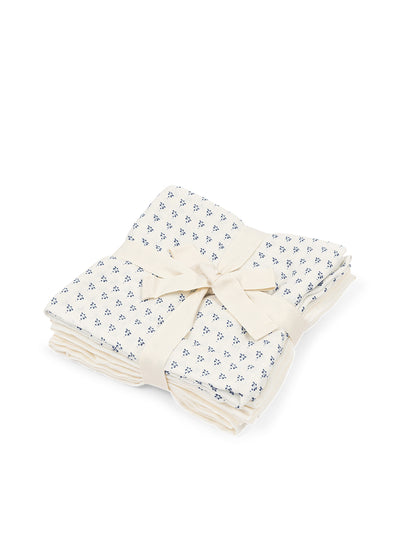 Konges Sløjd BELLINI 3 PACK MUSLIN CLOTH GOTS PUNTO BLU