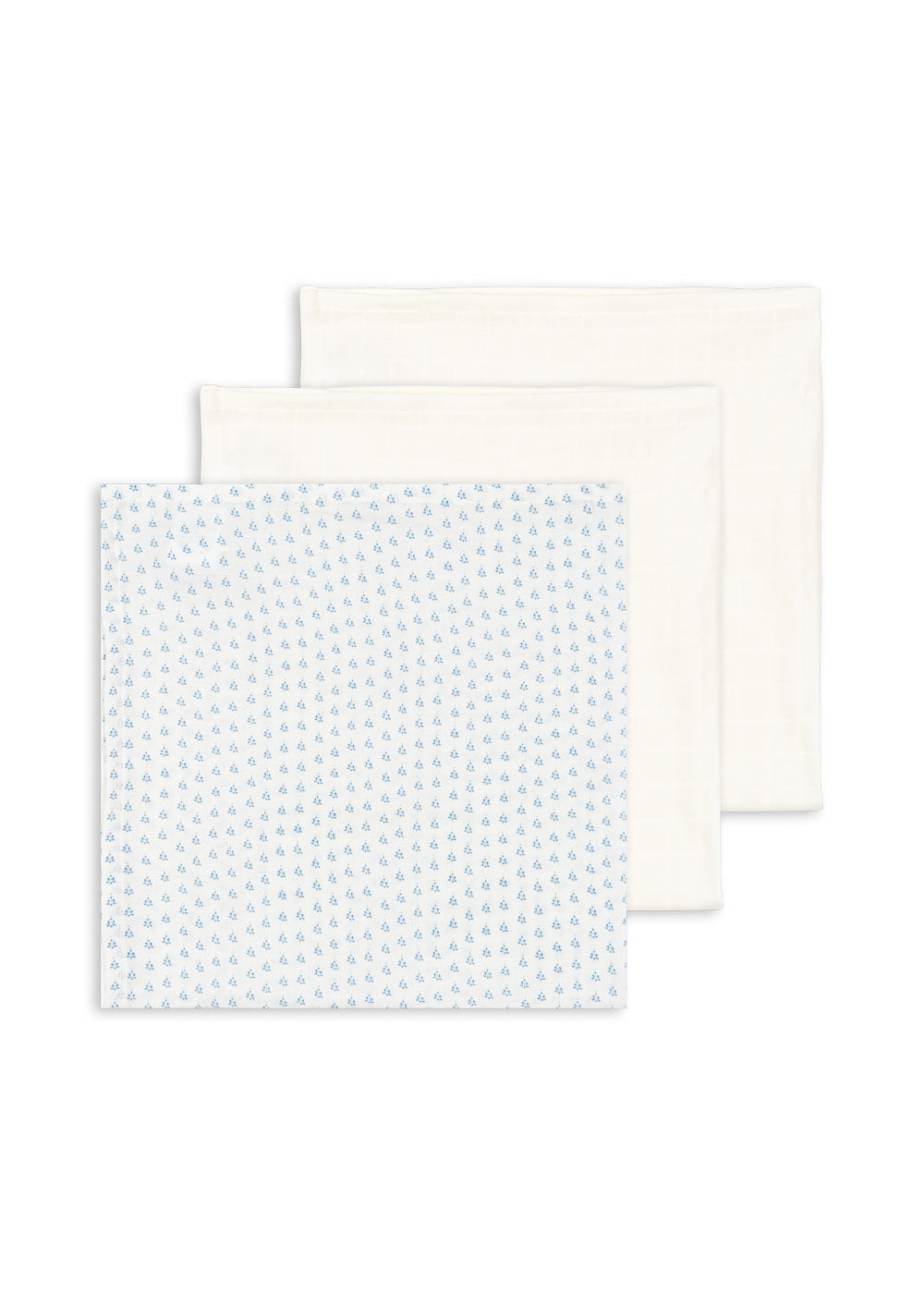Konges Sløjd BELLINI 3 PACK MUSLIN CLOTH GOTS PUNTO BLU