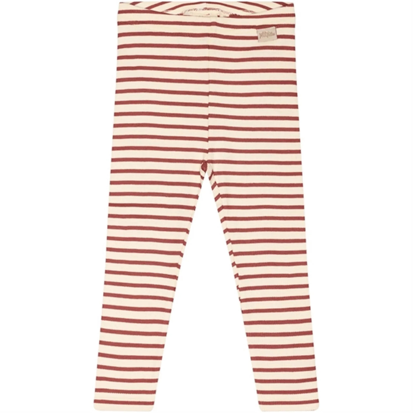 Petit Piao® Berry Dust/Off White Leggings Modal Striped