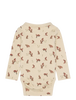 Petit Piao PPDinn L_S Body Fold Pointelle NB - Langærmede body