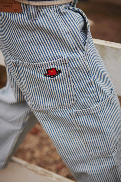 Copenhagen Colors Y/D STRIPE TWILL CARGO PANTS W. ADJ. WAIST