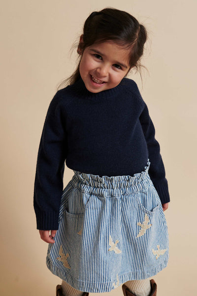 Copenhagen Colors Y/D TWILL SKIRT W. EMBROIRDEY